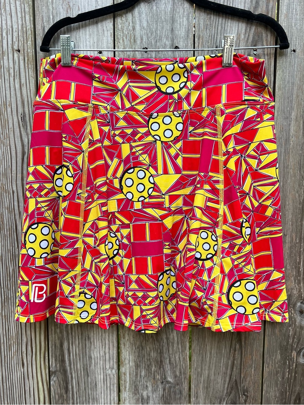 BELLA BELLA SPORTS Red Yellow Skort Pickleball- Women’s X Large